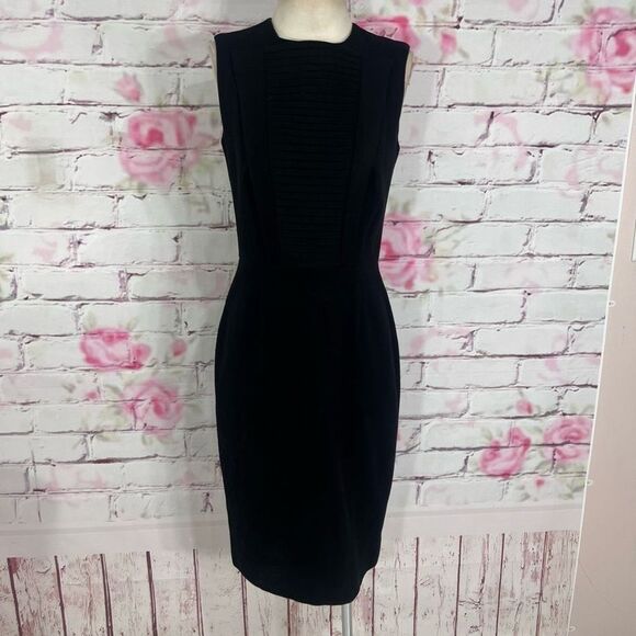 Kimberly Ovitz black panel front wool sleeveless sheath dress - Picture 1 of 12